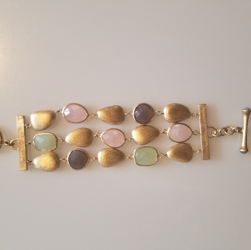 Gold tone with stones bracelet